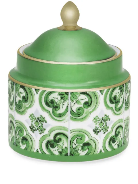 Dolce & Gabbana archive-print sugar bowl Green TC0101TCA88
