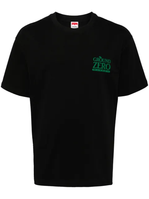 Ground Zero logo-print cotton T-shirt Black GZOTEAM007550