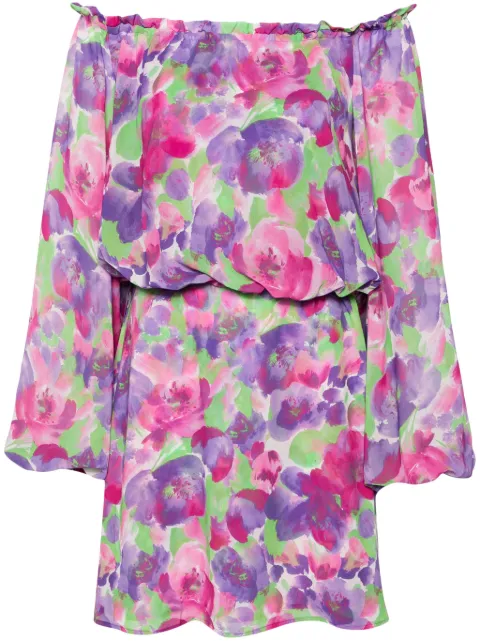 ROTATE BIRGER CHRISTENSEN x Reina Olga floral-print minidress Purple 112906