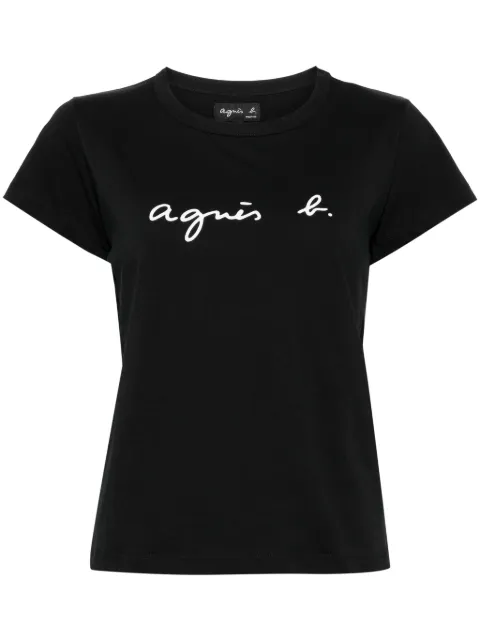 agnès b. Brando logo-print cotton T-shirt Black 2653S137