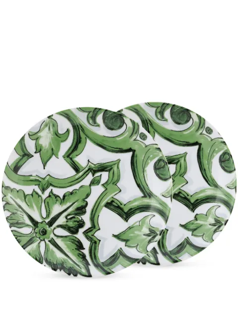 Dolce & Gabbana charger plates (set of two) Green TC0S03TCA38