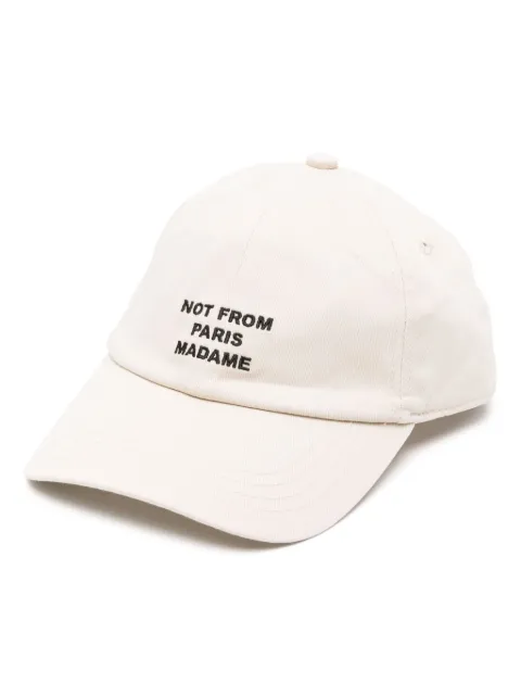 Drôle De Monsieur Not From Paris cotton baseball cap Neutrals PERMCP151CO138