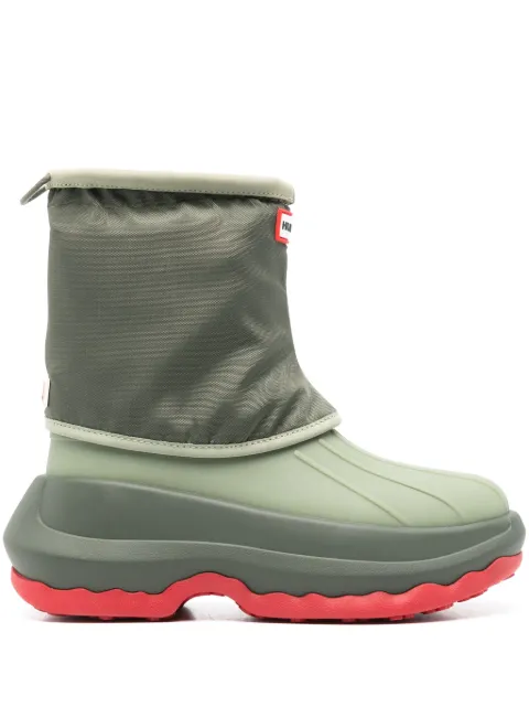 Hunter x Kenzo logo-patch boots Green FD65BT902F91