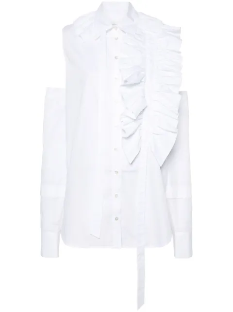Faith Connexion ruffle-detail poplin shirt White W8882W822