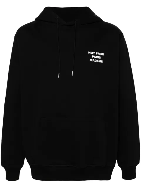 Drôle De Monsieur Le Hoodie slogan-print hoodie Black HO162CO127BL
