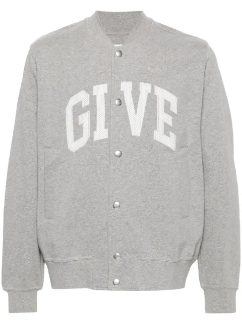 Givenchy mélange-effect cotton track jacket Grey BM017J3YMW