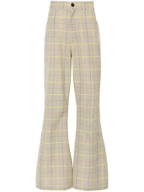 Marni microcheck trousers Yellow PUMU0256SUUTWA18