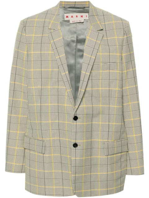 Marni microcheck blazer Yellow GUMU0117SYUTWA18