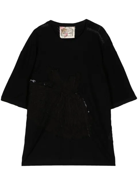 By Walid Sinbad patchwork cotton T-shirt Black 111161M