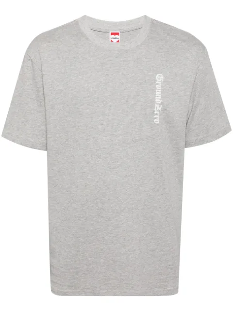 Ground Zero logo-print cotton T-shirt Grey GZOTEAM007560