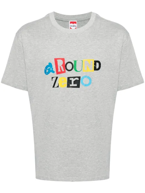 Ground Zero logo-print cotton T-shirt Grey GZOTEAM007600