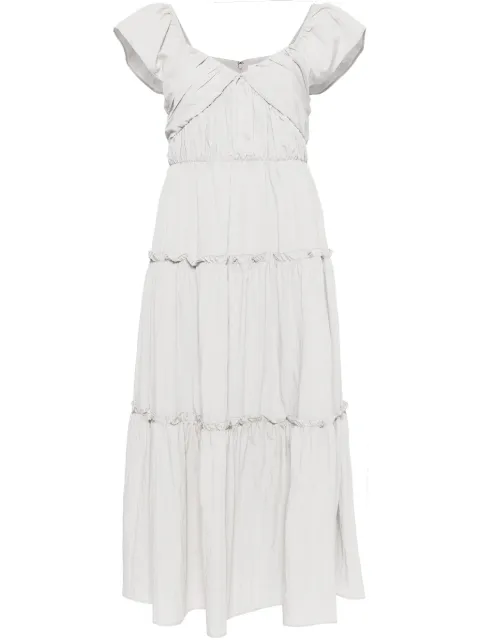 b+ab pleated tiered midi dress Grey 4U217AS