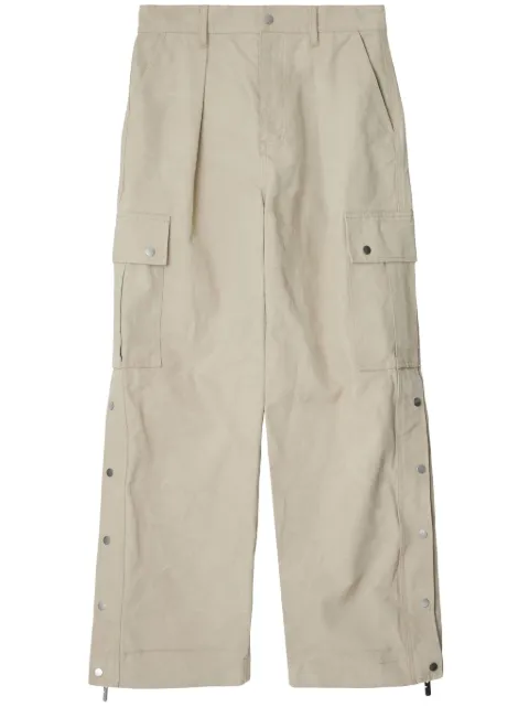 Burberry wide-leg cotton cargo trousers Neutrals 8091474