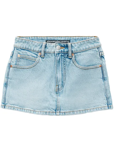 Alexander Wang mid-rise denim skort Blue 4DC3245383453