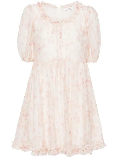 b+ab tie-dye plissé minidress Pink 4U241AI