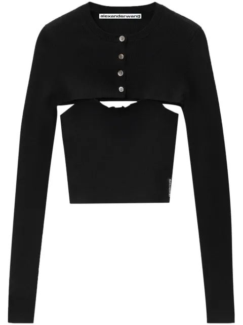 Alexander Wang ribbed-knit two-piece set Black 1KC3241060001