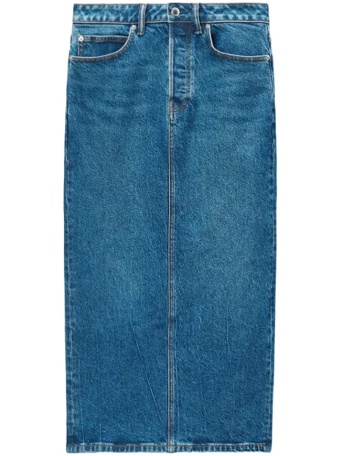 Alexander Wang low-rise denim midi skirt Blue 4DC3245459401