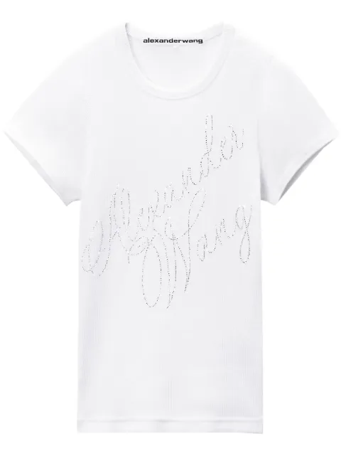 Alexander Wang logo-print cotton T-shirt White 1CC3241920100