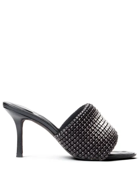 Alexander Wang Heiress 85mm crystal mules Silver 30324S054