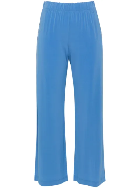 Le Tricot Perugia elasticated-waistband cropped trousers Blue 666416448