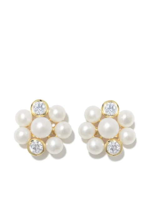 Completedworks 18kt gold-plated Lightdrops pearl and zirconia earrings Gold P164