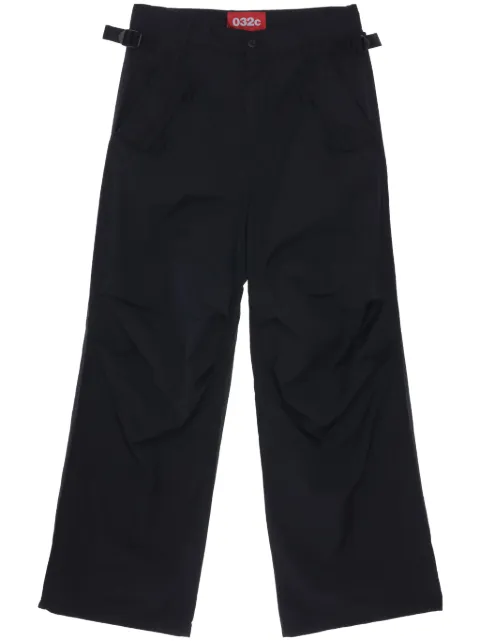 032c Hyperbole cotton-blend cargo trousers Black SS24W3130