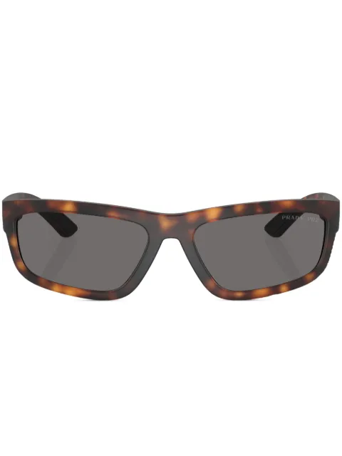 Prada Linea Rossa tortoiseshell rectangle-frame sunglasses Green SPS05Z17X02G