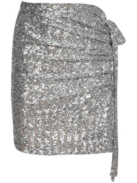 Rabanne Jupe sequinned miniskirt Silver 24EJJU554PO0356