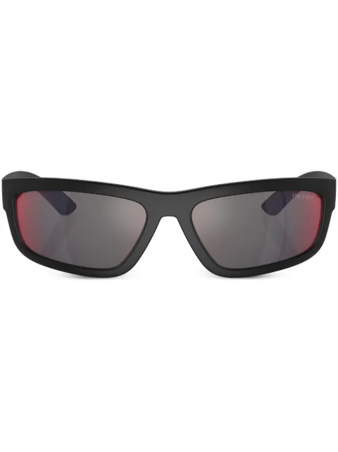 Prada Linea Rossa printed rectangle-frame sunglasses Black SPS05ZDG008F
