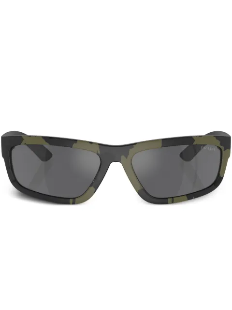 Prada Linea Rossa camouflage rectangle-frame sunglasses Green SPS05Z14X07G