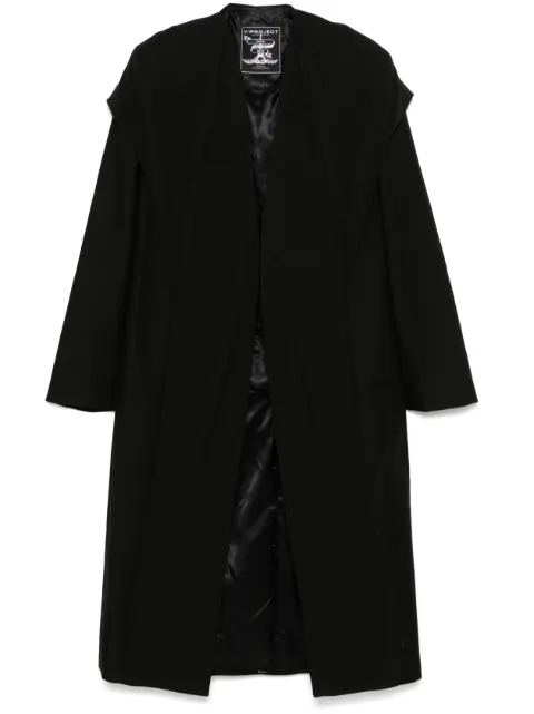Y/Project draped-detail coat Black 201CO003F530