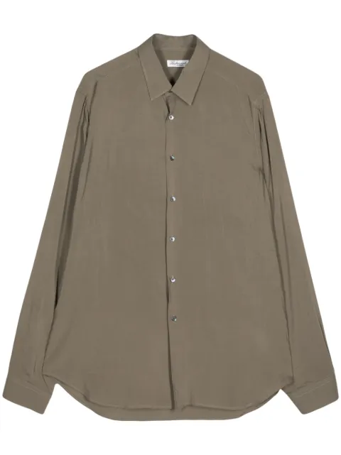 Leathersmith of London classic-collar cotton shirt Grey SHIRT007