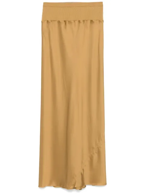 Rick Owens Calf Bias skirt Yellow RP02D3334SCH