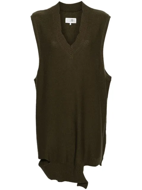 MM6 Maison Margiela sleeveless knitted minidress Green S52DA0044M13044