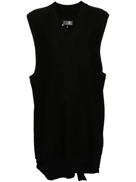 MM6 Maison Margiela sleeveless knitted minidress Black S52DA0034M13044