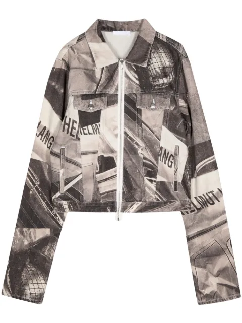 Helmut Lang car-print denim shirt jacket White O01DM102