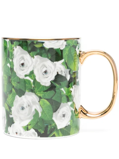 Seletti Roses porcelain mug Green 17218