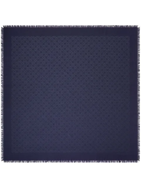 Tory Burch T Monogram jacquard traveler scarf Blue 160570