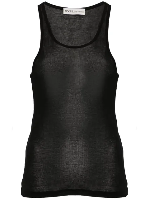 MODES GARMENTS sleeveless cotton top Black MGWJERSEY3