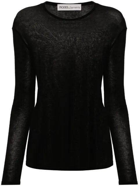 MODES GARMENTS long-sleeve cotton T-shirt Black MGWJERSEY2