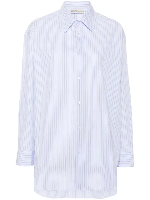 MODES GARMENTS striped cotton shirt Blue MGWSHIRT1