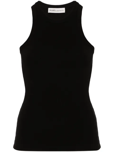 MODES GARMENTS ribbed tank top Black MGWJERSEY4