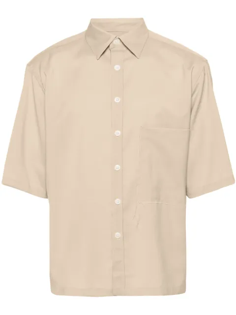 Costumein Stefano chest-pocket short-sleeve shirt Neutrals W26TISTEFANOTIMISOARA