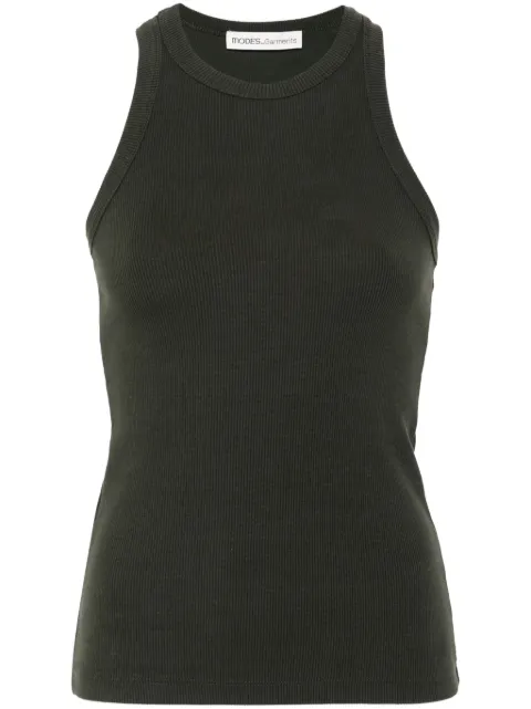 MODES GARMENTS ribbed tank top Green MGWJERSEY4