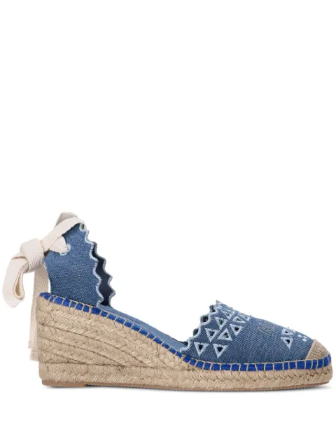 Karl Lagerfeld Kamini cut-out denim espadrilles Blue KL32206