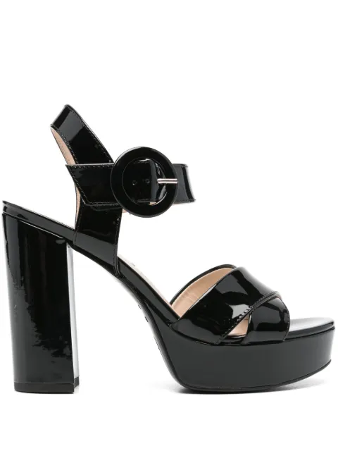NeroGiardini 115mm patent leather sandals Black E307210DE