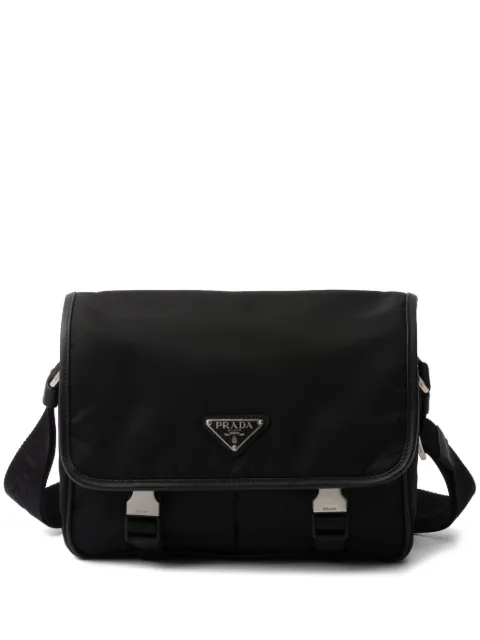 Prada Re-nylon and Saffiano leather shoulder bag Black 2VD769VXLO2DMH