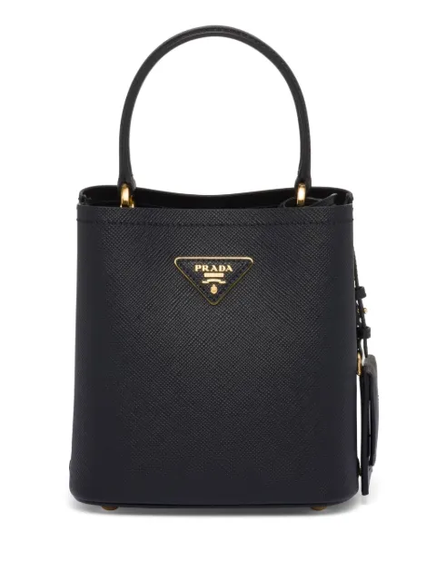 Prada mini Panier Saffiano leather tote bag Black 1BA217VOOO2ERX