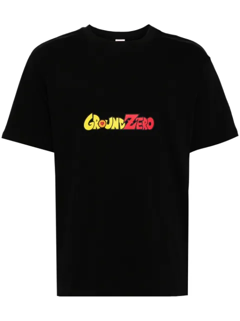 Ground Zero logo-print cotton T-shirt Black GZOAM003740