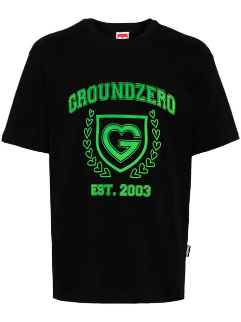 Ground Zero logo-print cotton T-shirt Black GZOAM003670